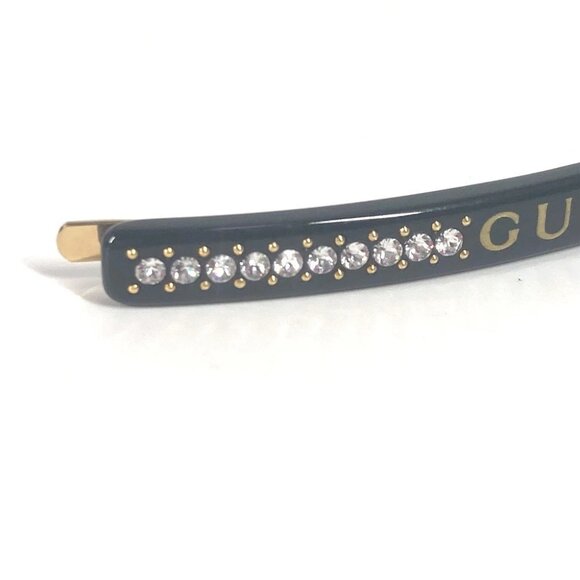 GUCCI GG logo rhinestone hair accessory hairpin Plastic Black main image 5